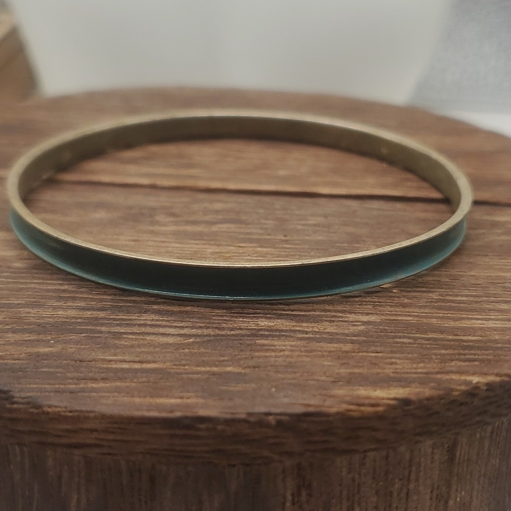 B2424‎ seagreen enamel bracelet vintage 1960s